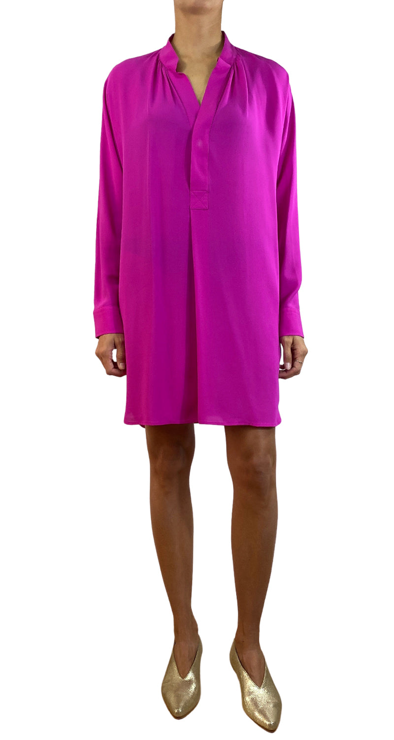 Vestido Seda Fucsia