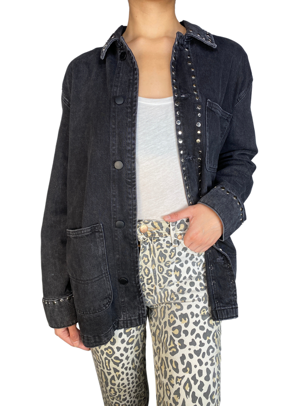 Chaqueta Denim Tachas