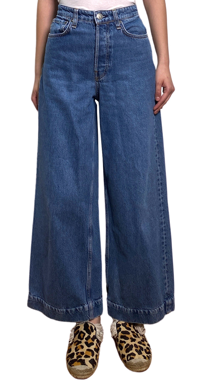 Pantalón High -Rise Ankle Wide Leg