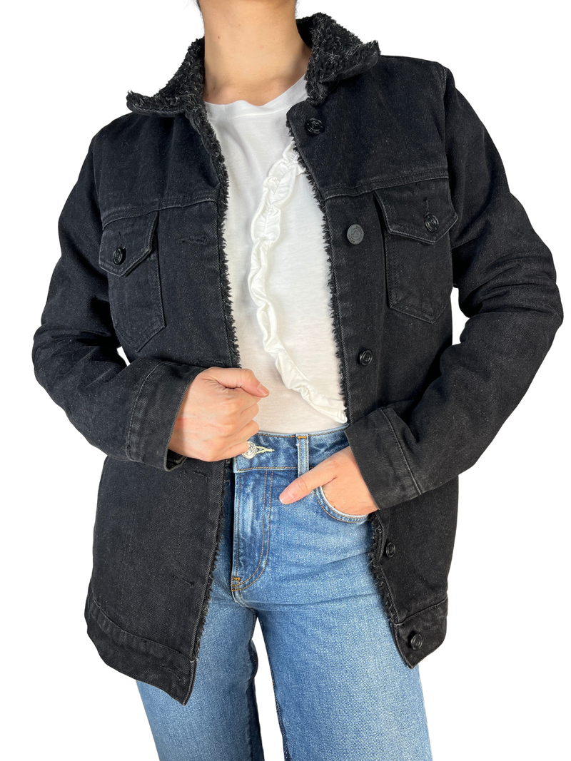 Chaqueta Denim Con Chiporro