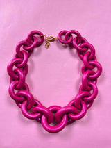 Collar Eslabón Pearly Magenta