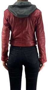 Chaqueta Cuero Rojo