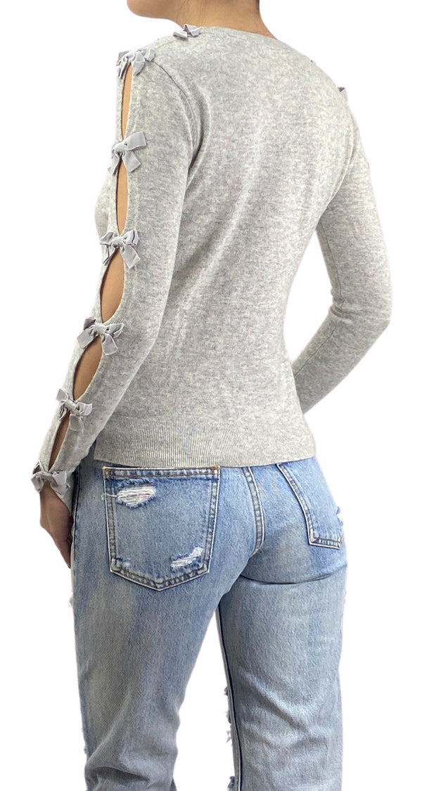 Sweater Gris Lazos