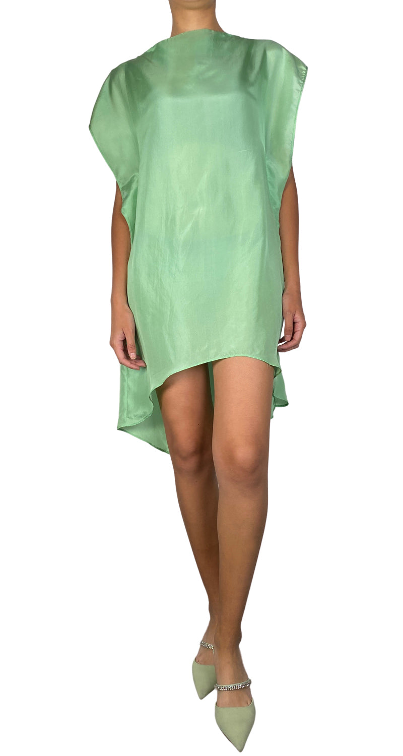 Vestido Mini Verde Seda