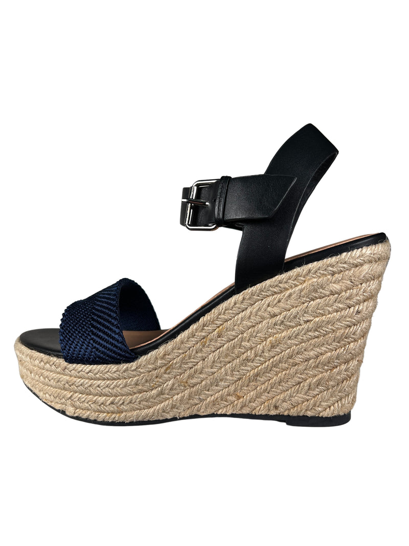 Sandalias Cuero Y Textil