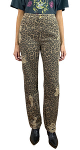 Pantalón Denim Animal Print