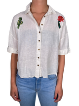 Blusa Lino Tejido Cactus