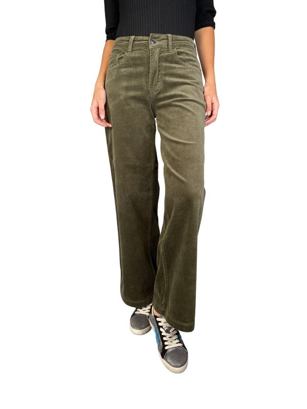 Pantalón Cotele Verde Militar