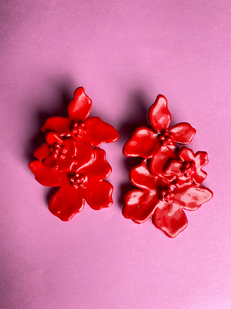 Aros Flor Roja Familia