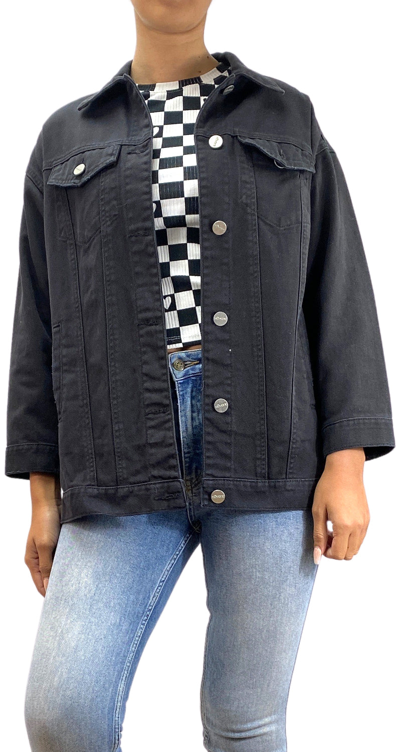 Chaqueta Denim Negra