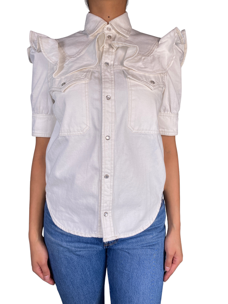 Sobrecamisa Denim Blanca