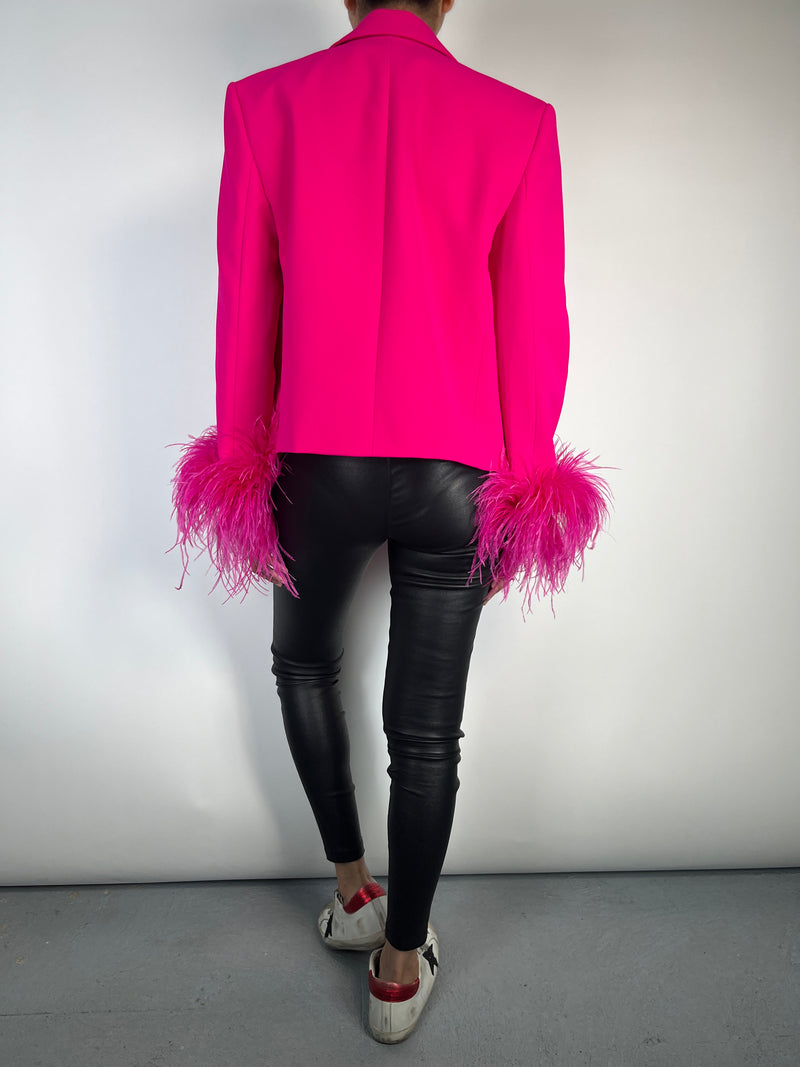 Blazer Fucsia Plumas