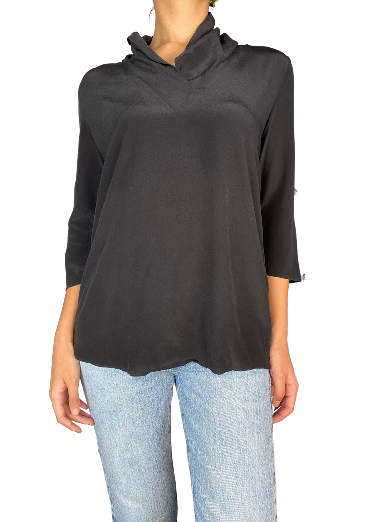 Blusa Seda Negra