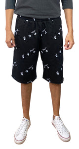 Short Negro Estampado