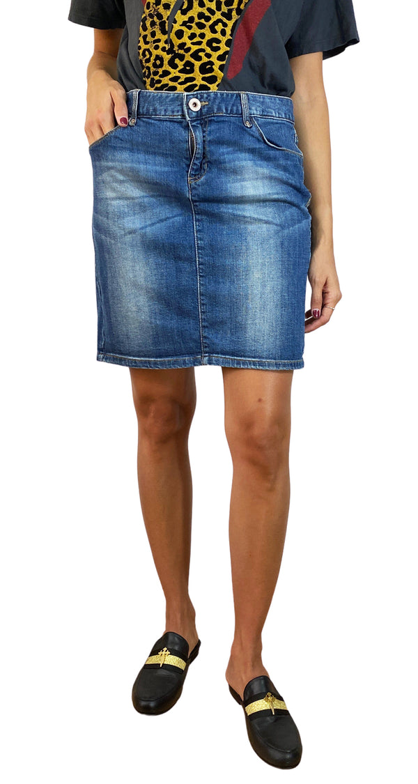 Falda Denim Deslavada