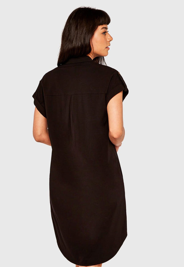 Vestido Apricot Negro - Calce Ajustado