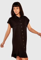 Vestido Apricot Negro - Calce Ajustado