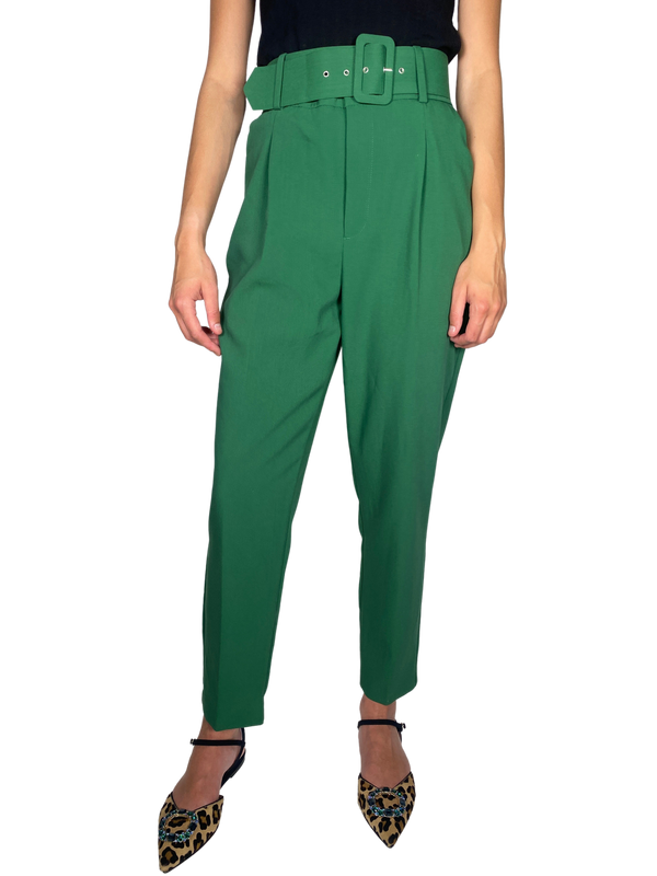 Pantalón Verde Con Cinturón