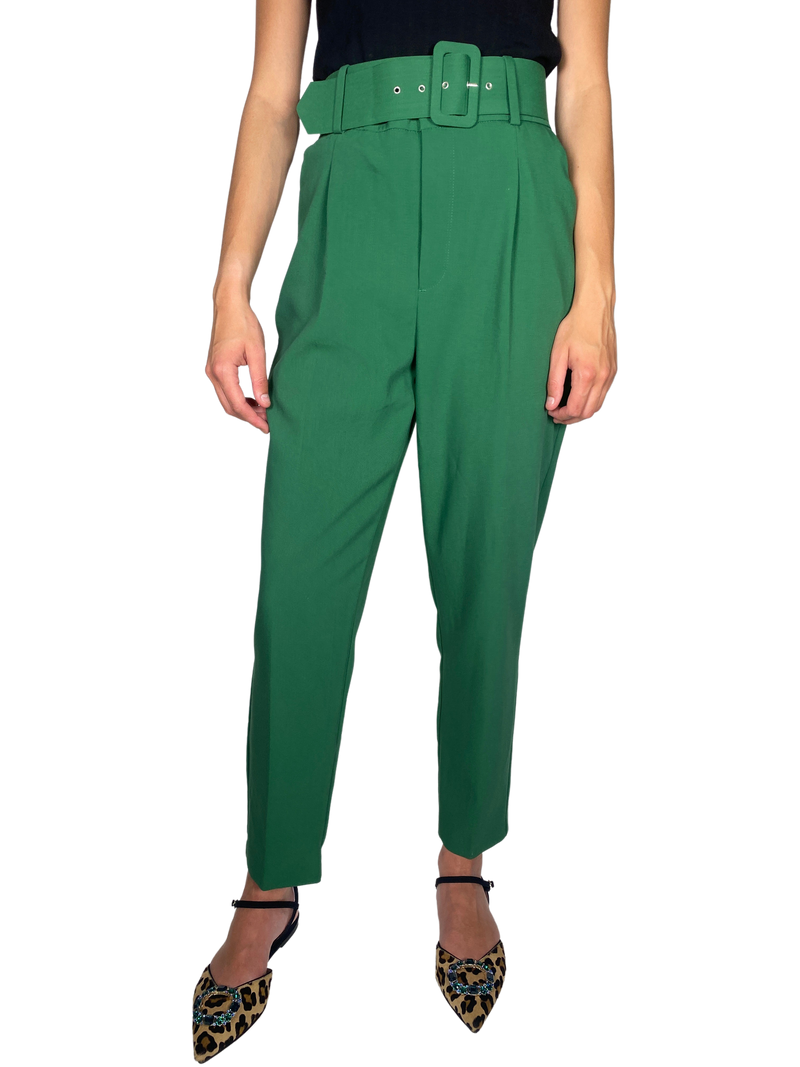 Pantalón Verde Con Cinturón