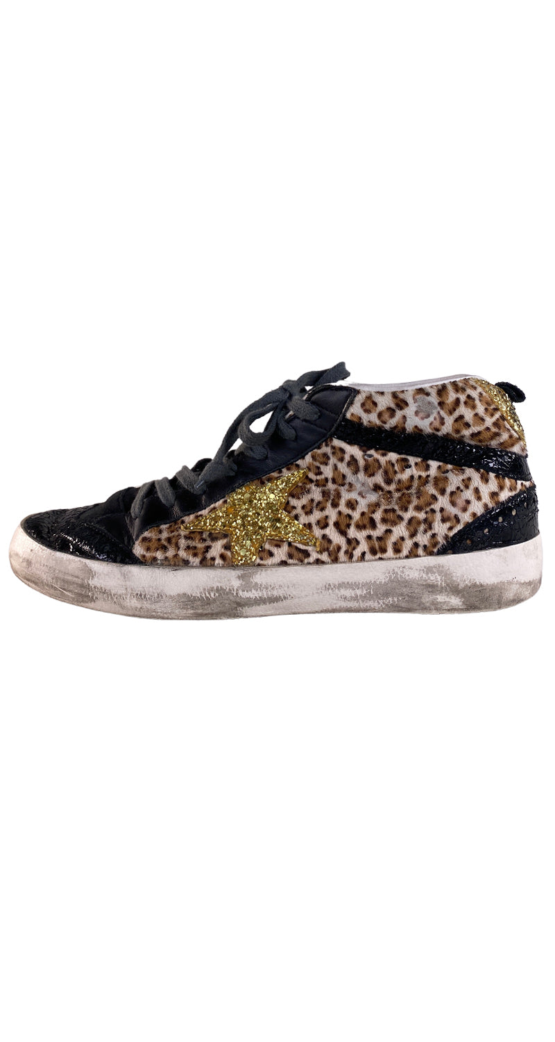 Zapatillas Miderstar de Cuero Animal Print