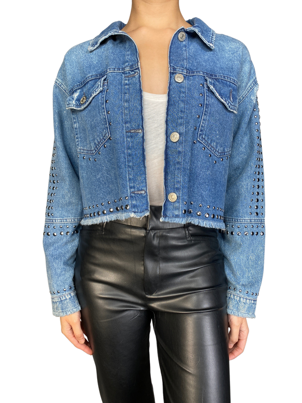 Chaqueta Denim Tachas