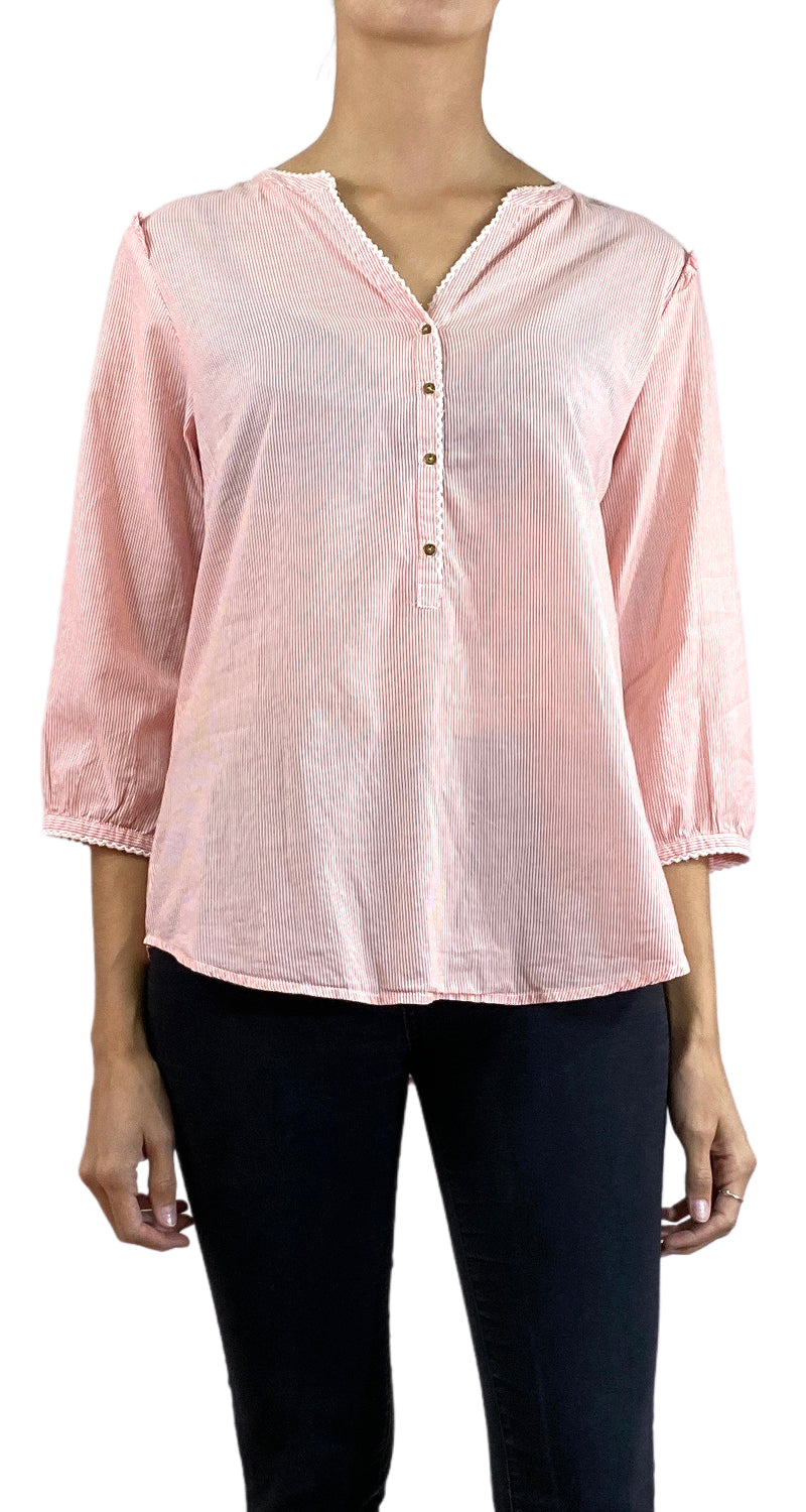 Blusa Rosada A Rayas