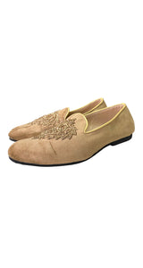 Mocasines Beige y Dorado