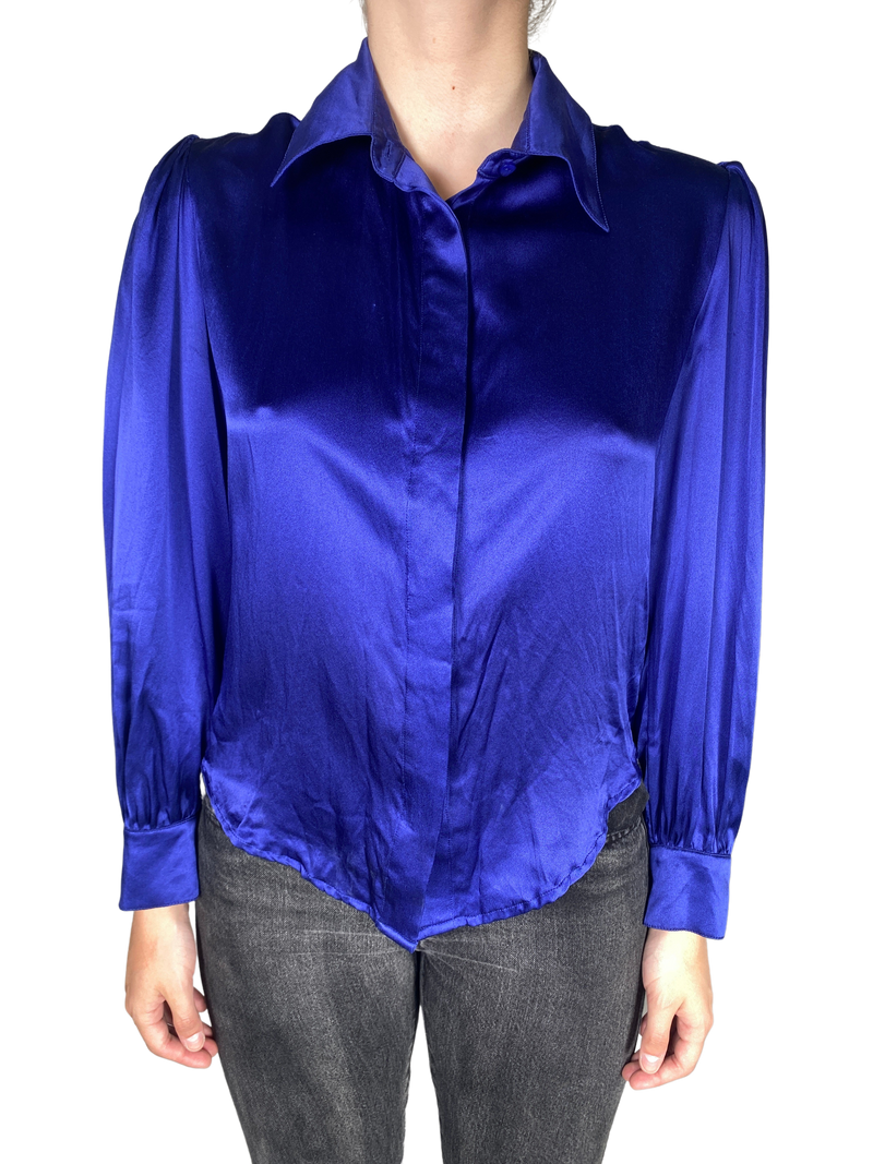 Blusa Seda Azul