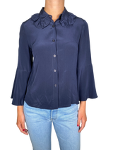 Blusa Seda Azul