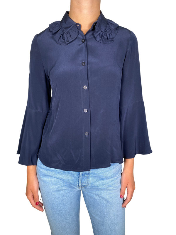 Blusa Seda Azul