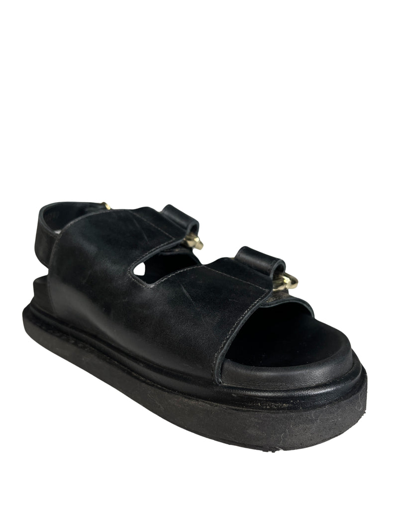 Sandalias Harper Black Cuero