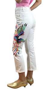 Jeans Blanco Bordado