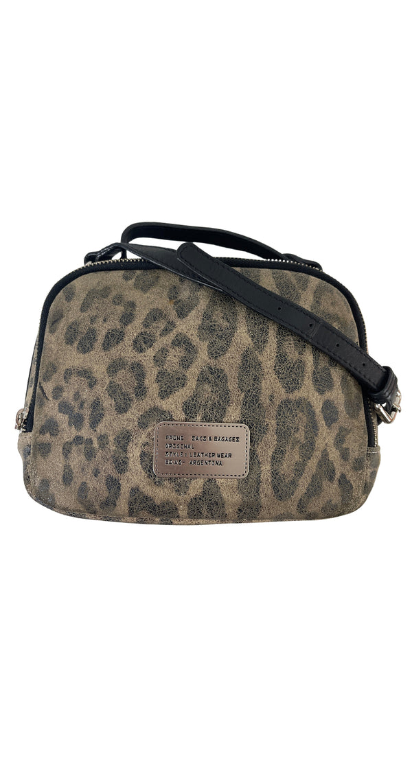 Bandolera Cuero Animal Print