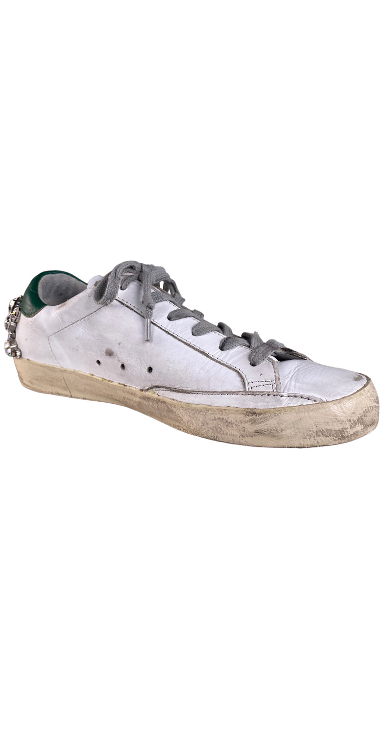 Zapatillas Superstar de Cuero Con Aplicaciones