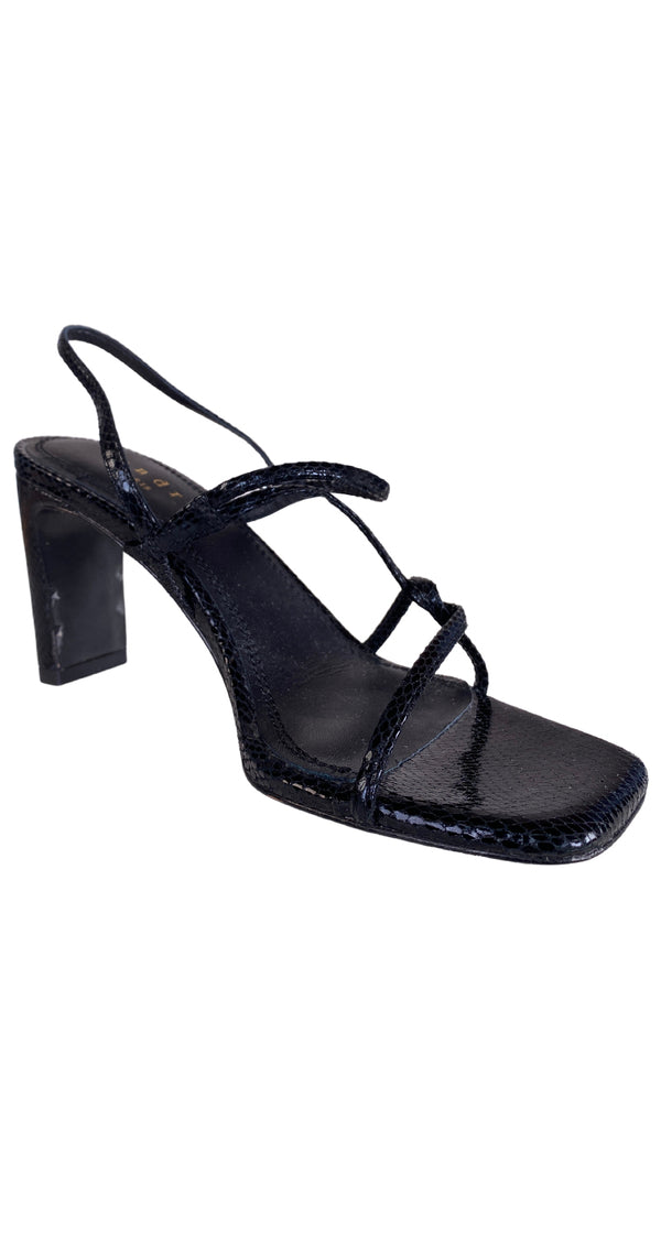 Sandalias Cuero Negro