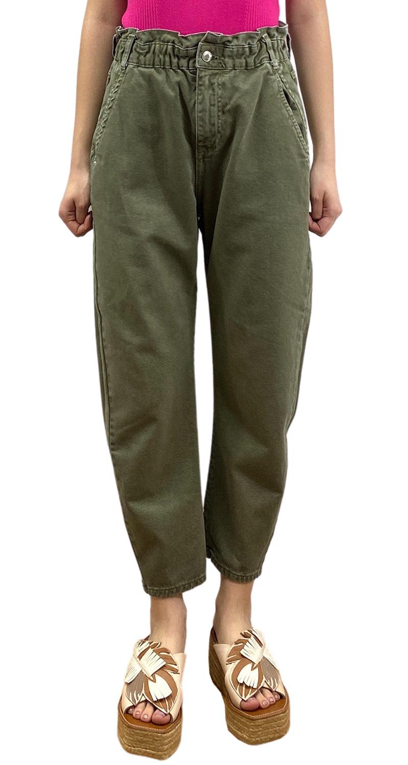 Pantalón Denim Verde