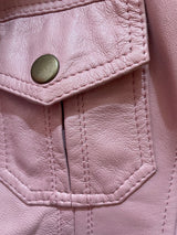 Chaqueta Cuero Rosado