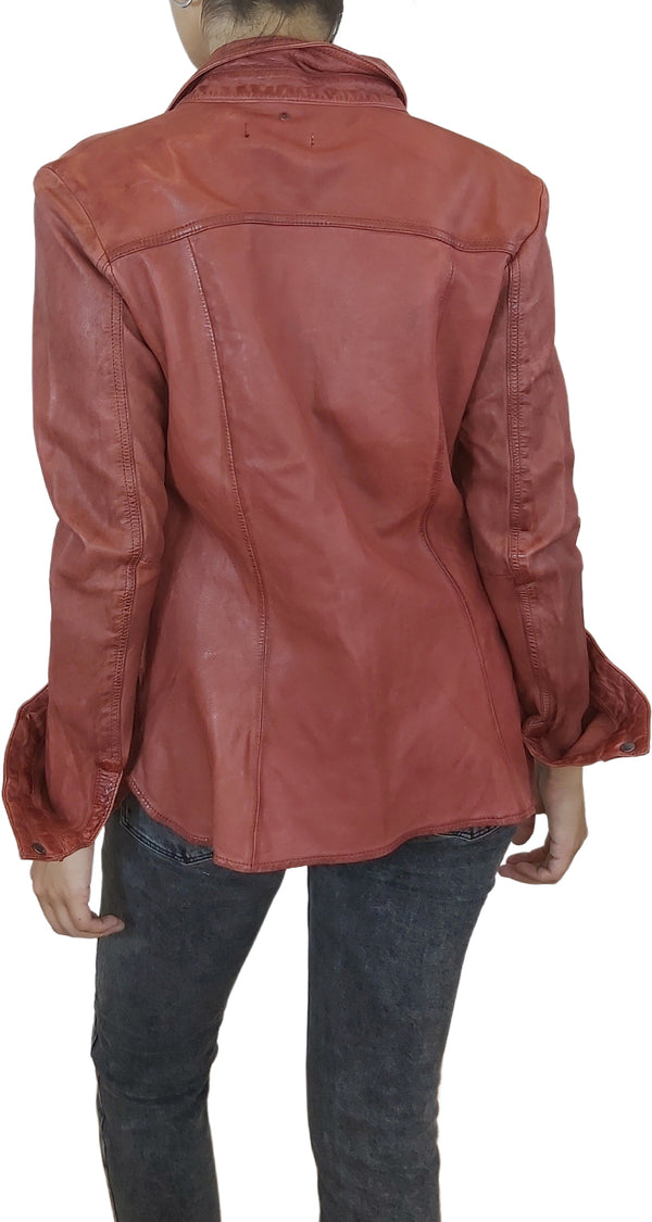 Blusa de cuero Roja