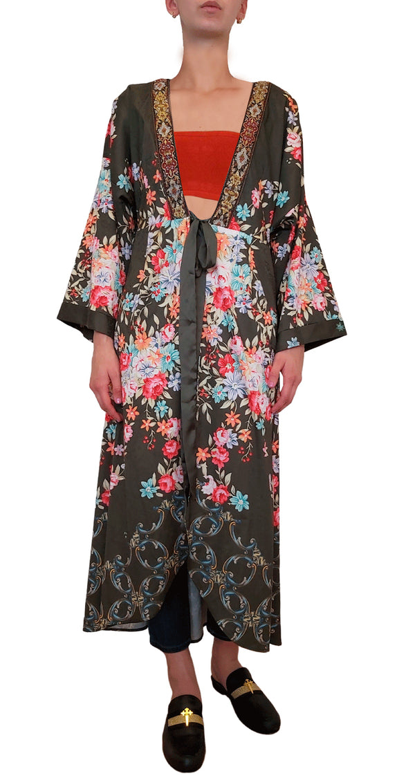 Kimono Verde Floral