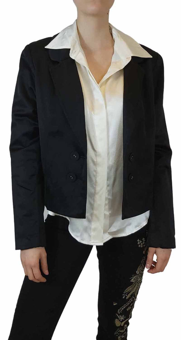 Blazer Negro Satinado