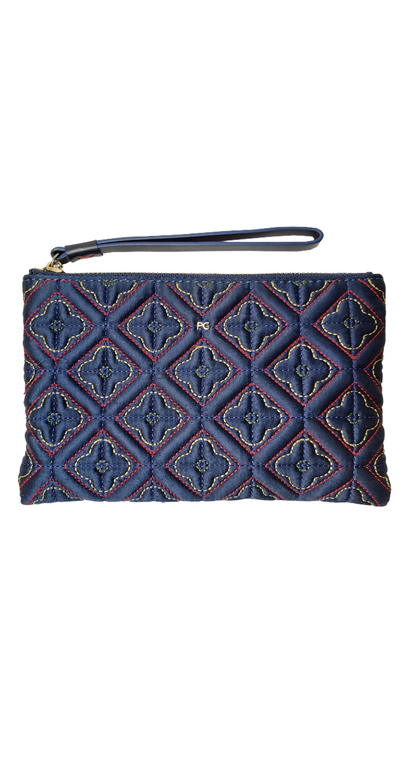 Clutch Navy Pespuntes