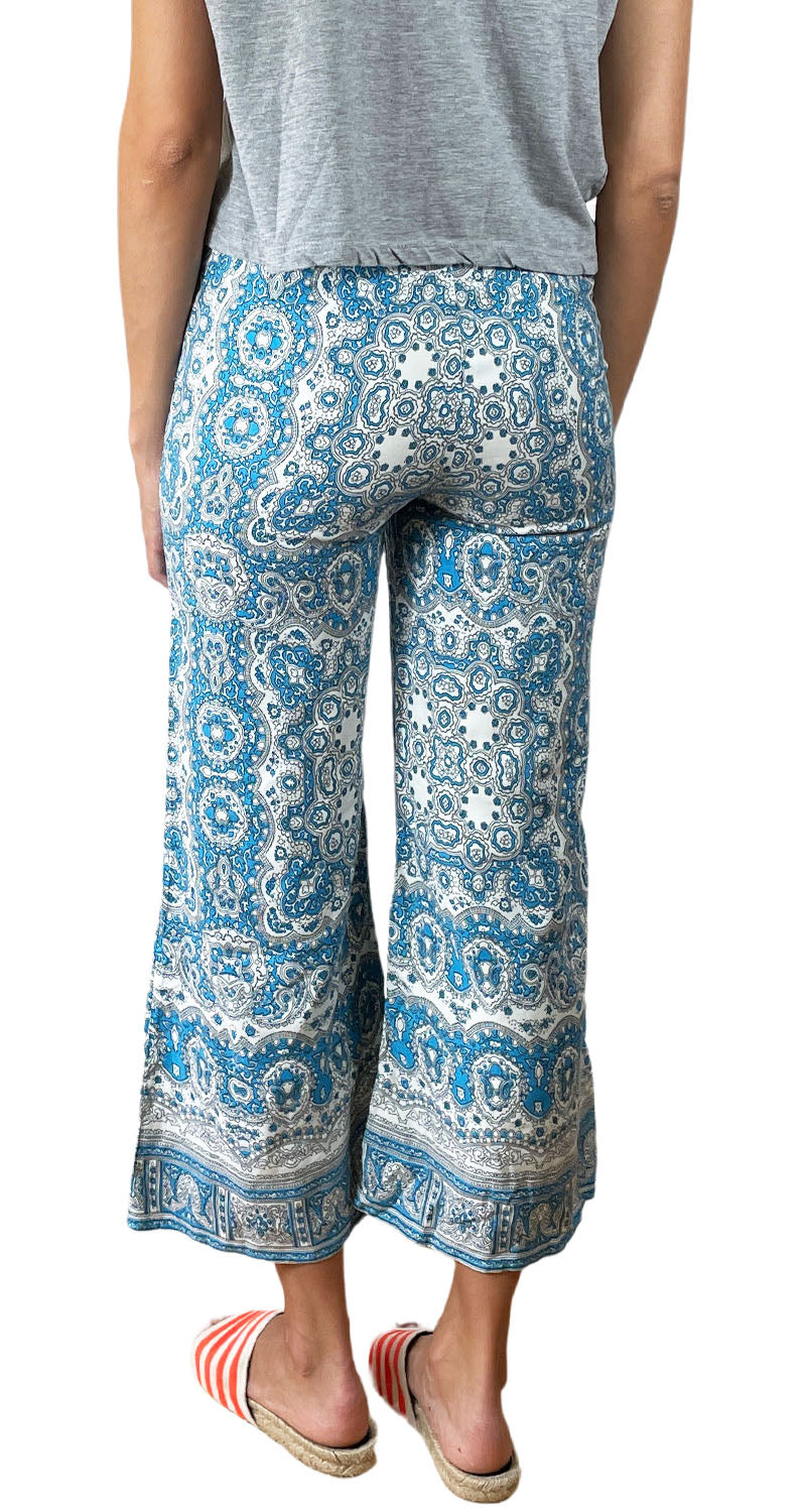 Pantalón Estampado Azul