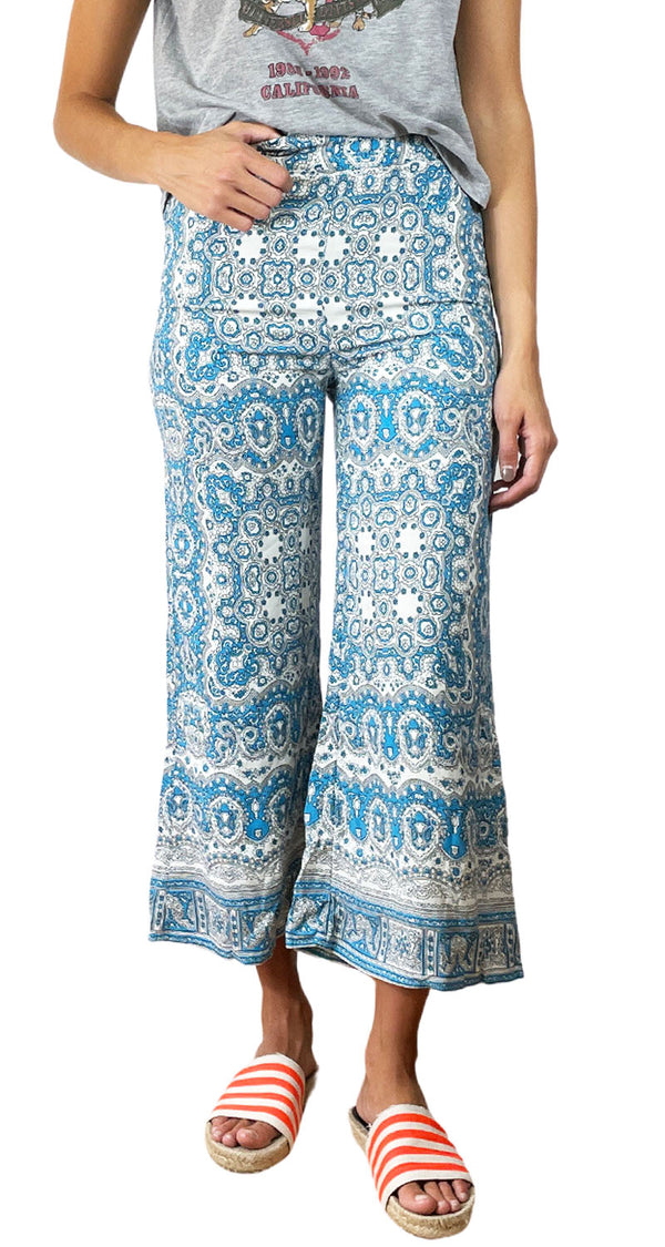 Pantalón Estampado Azul