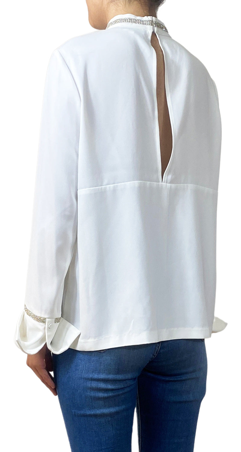 Blusa Blanca Brillos