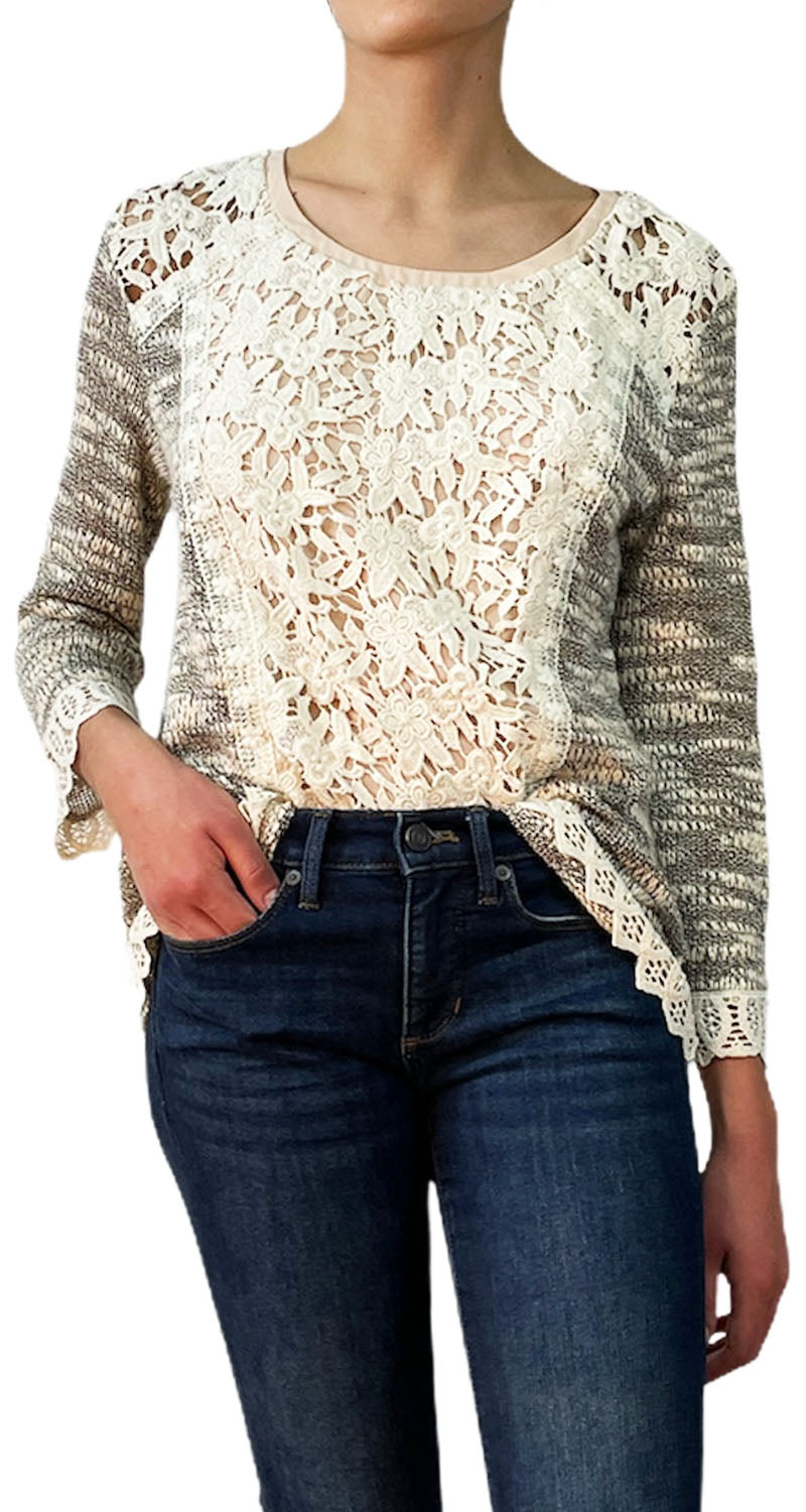 Sweater Bordado Macramé