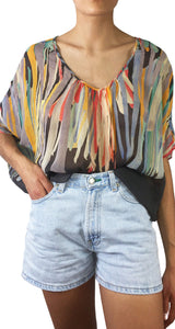 Blusa Seda Multicolor