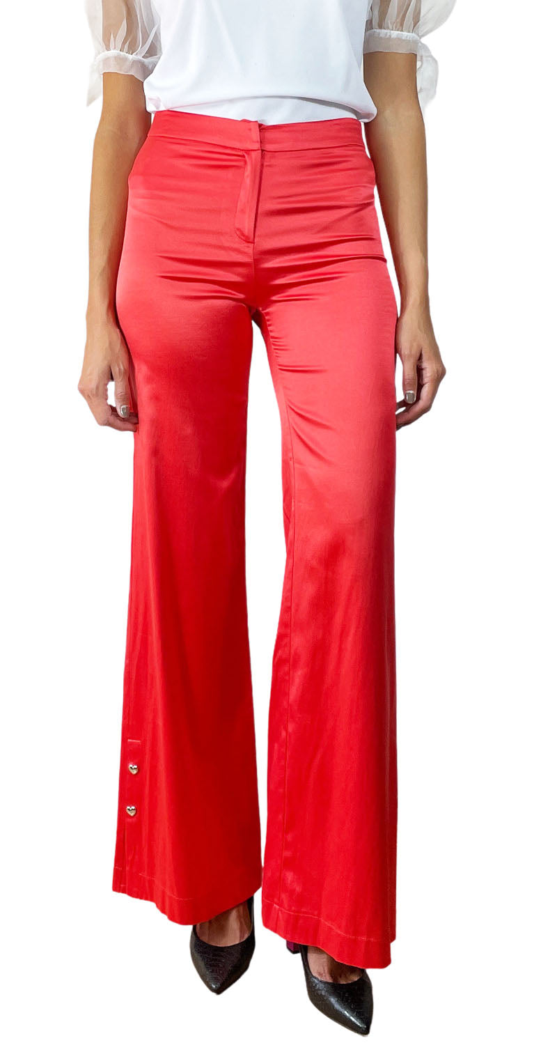 Pantalón Rojo Satinado