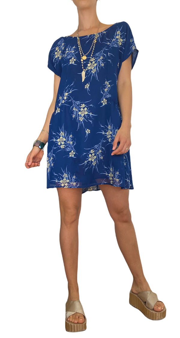 Vestido Flores Azul