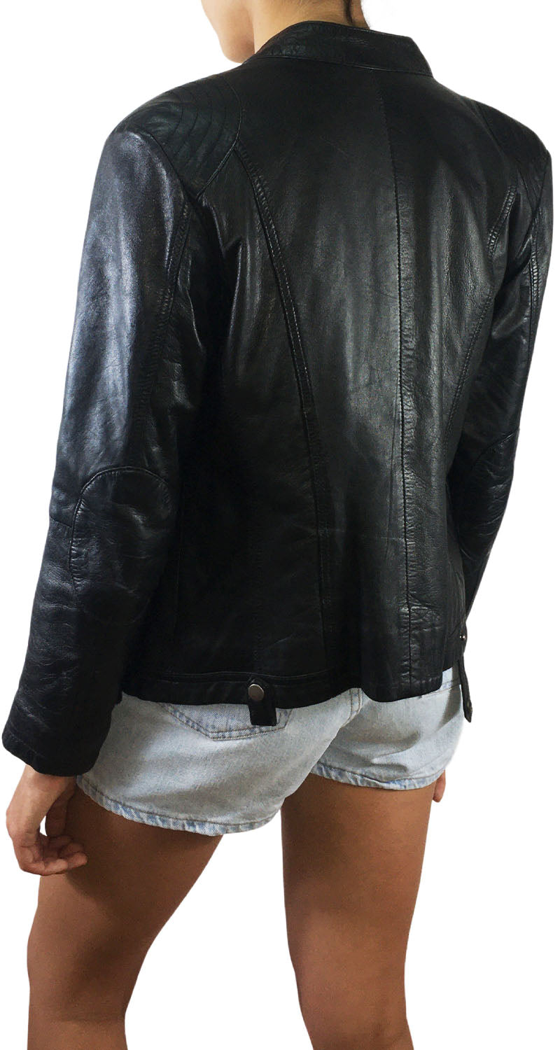 Chaqueta Cuero Negro