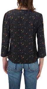 Black Gloria Moon + Star Blouse Size